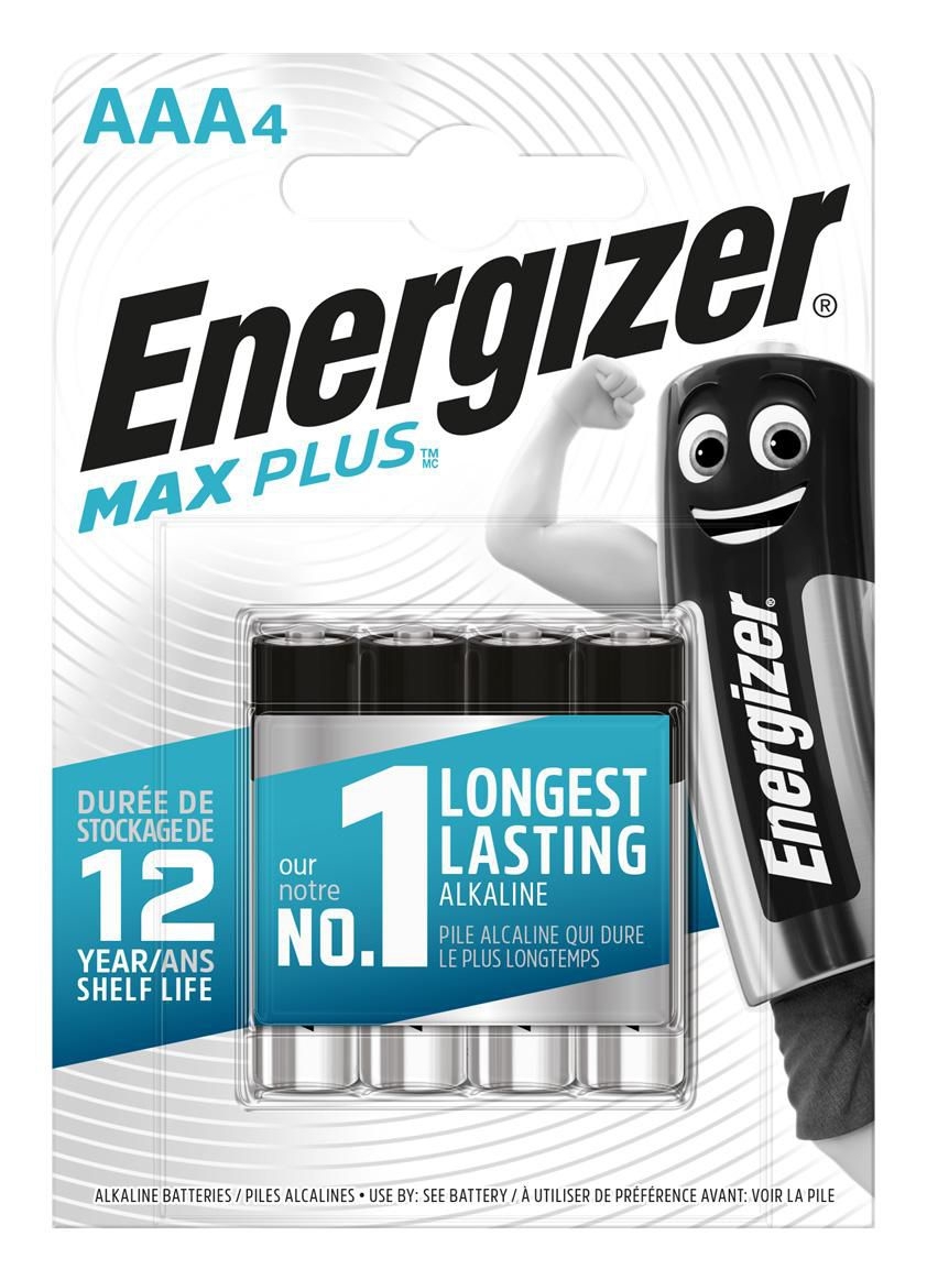 PILE AAA LR03 1.5V ALCALINE MAX PLUS ENERGIZER B4