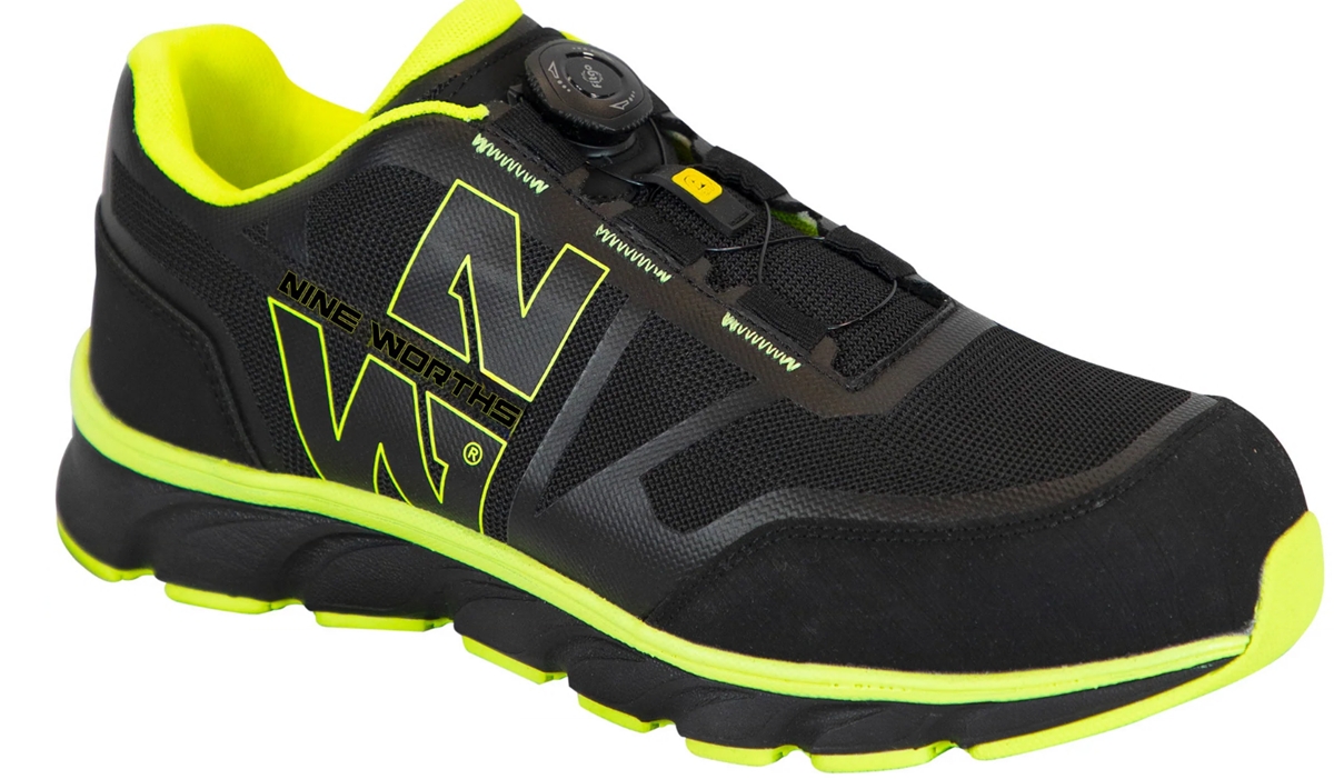 CHAUSSURES BASSES NURMI NOIR/JAUNE FLUO 42