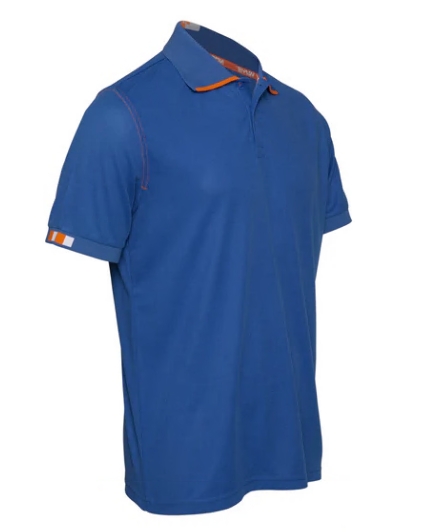 POLO DE TRAVAIL BEVEN Bleu / Orange fluo 3XL