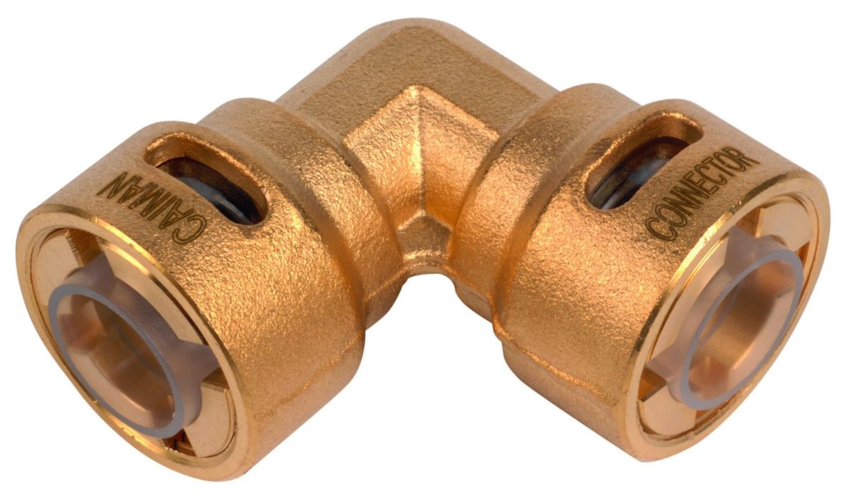 CAIMAN CONNECTORS Raccord rapide 90° à pression 3/8