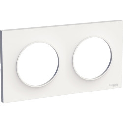 ODACE STYL. PLAQUE BLANC 2 POSTES HORIZONTAUX OU VERTICAUX