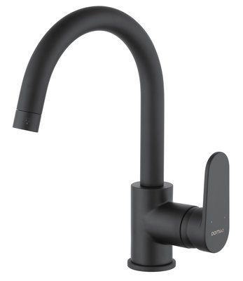 Mitigeur de lavabo bec haut NF C2, Noir Mat