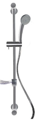 Ensemble barre DOMAO Access 70cm Ø18mm,1jetØ7cm AC,flex.DA inox chr,p-sav,Chromé